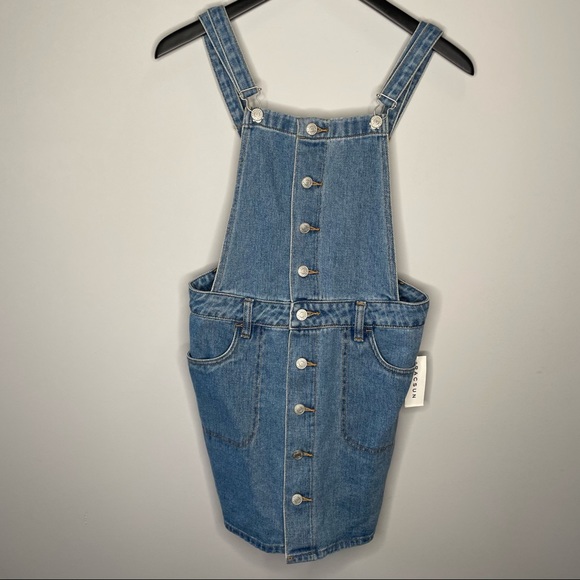 PACSUN Denim Overalls Button Down Dress size Small NWT - Picture 2 of 5